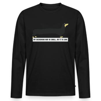 Teckel long chien teckel club - T-shirt manches longues Premium bio Homme - noir - Devant - Nico (187cm)