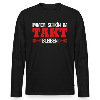 Hubraum Tuner Tuning - Männer Premium Bio Langarmshirt - Schwarz - Vorne - Nico (187cm)