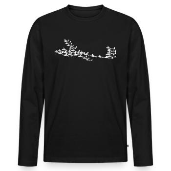 Glider Airplanes Glider - Men's Premium Organic Long Sleeve Shirt - black - Front - Nico (187cm)
