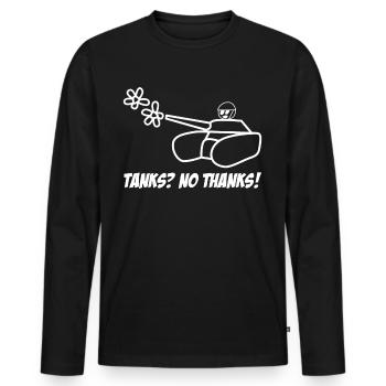 Pacifistes Symbole de paix Paix - T-shirt manches longues Premium bio Homme - noir - Devant - Nico (187cm)