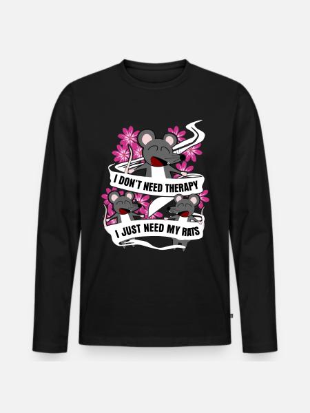 Rat Rat Owner Rats - Men's Premium Organic Long Sleeve Shirt - black