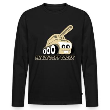 Panzer Kampfpanzer lustig Panzerkette - Männer Premium Bio Langarmshirt - Schwarz - Vorne - Nico (187cm)