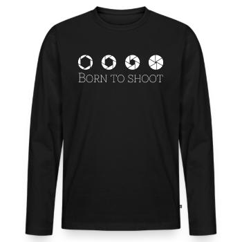 Photographer Camera Photos Photographers - Men's Premium Organic Long Sleeve Shirt - black - Front - Nico (187cm)
