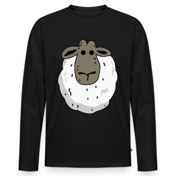 Sheep Sheep Funny Sheep - Men's Premium Organic Long Sleeve Shirt - black - Front - Nico (187cm)
