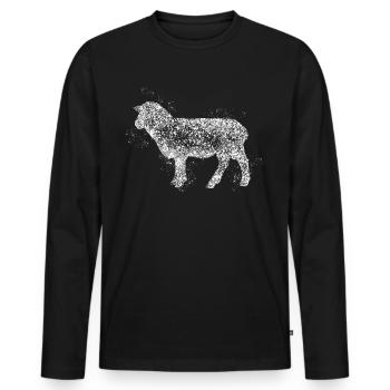 Sheep Sheep Raindrops Sheep - Men's Premium Organic Long Sleeve Shirt - black - Front - Nico (187cm)