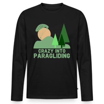 Parapente Parapente Gleitschirm - T-shirt manches longues Premium bio Homme - noir - Devant - Nico (187cm)