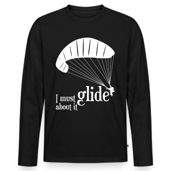 Parapente Gleitschirmfliegen - T-shirt manches longues Premium bio Homme - noir - Devant - Nico (187cm)