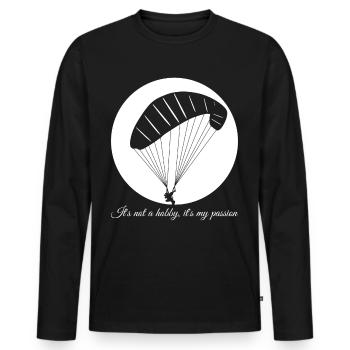 Parapente Parapente Gleitsegeln - T-shirt manches longues Premium bio Homme - noir - Devant - Nico (187cm)
