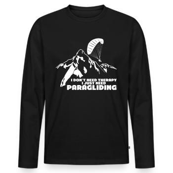 Gleitsegeln Parapente Parapente - T-shirt manches longues Premium bio Homme - noir - Devant - Nico (187cm)