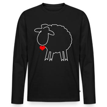 Schaf Schäfer Schafe - Männer Premium Bio Langarmshirt - Schwarz - Vorne - Nico (187cm)