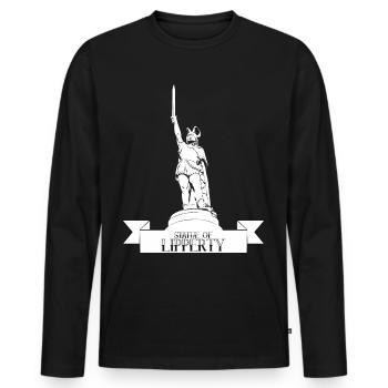Hermannsdenkmal Statue of Lipperty - Männer Premium Bio Langarmshirt - Schwarz - Vorne - Nico (187cm)