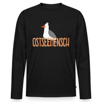 Ostsee Ostseeküste Ostseemensch - Männer Premium Bio Langarmshirt - Schwarz - Vorne - Nico (187cm)