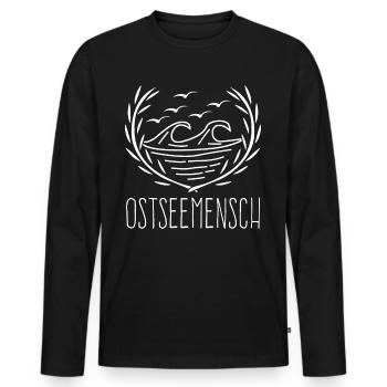 Ostsee Ostseemensch Ostseeküste - Männer Premium Bio Langarmshirt - Schwarz - Vorne - Nico (187cm)