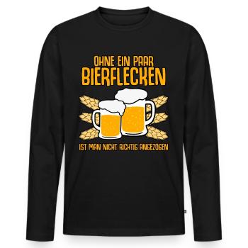 Bier Biergarten Bierfest Bierkrug - Männer Premium Bio Langarmshirt - Schwarz - Vorne - Nico (187cm)