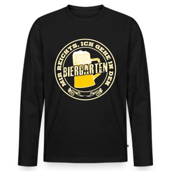 Biergarten Bierglas Bier Biertrinker - Männer Premium Bio Langarmshirt - Schwarz - Vorne - Nico (187cm)