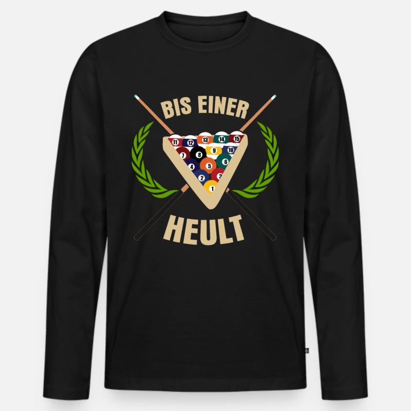 Billard Poolbillard Billardspieler - Männer Premium Bio Langarmshirt - Schwarz