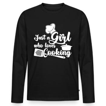 Cuisinier Cuisine Cuisine Chapeau de chef - T-shirt manches longues Premium bio Homme - noir - Devant - Nico (187cm)