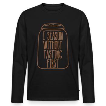 Restaurant Salzstreuer Gewürze Essen - Männer Premium Bio Langarmshirt - Schwarz - Vorne - Nico (187cm)
