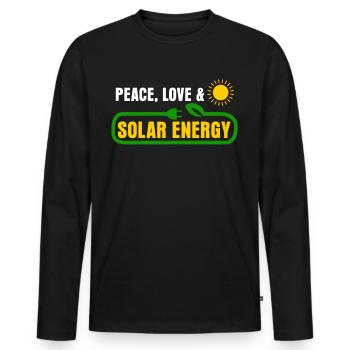 Solar Cell Renewable Energy - Men's Premium Organic Long Sleeve Shirt - black - Front - Nico (187cm)