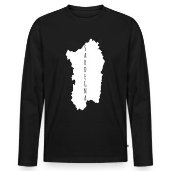 Sardegna Sardinia Holidays Sardinia - Men's Premium Organic Long Sleeve Shirt - black - Front - Nico (187cm)