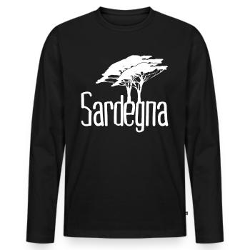 Sardinia Trees Sardegna Sardinia - Men's Premium Organic Long Sleeve Shirt - black - Front - Nico (187cm)