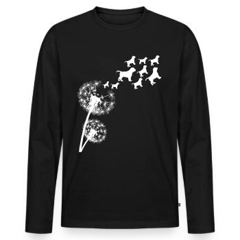 Chiots Chiots Chiens - T-shirt manches longues Premium bio Homme - noir - Devant - Nico (187cm)