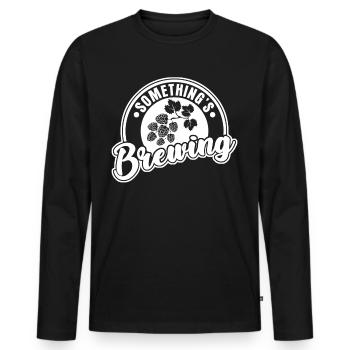 Brasserie de bière Brasserie de houblon de bière - T-shirt manches longues Premium bio Homme - noir - Devant - Nico (187cm)