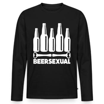 Beer Beer Brewer Booze Brewery - Men's Premium Organic Long Sleeve Shirt - black - Front - Nico (187cm)