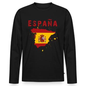 Espagne Vacances Espagnoles - T-shirt manches longues Premium bio Homme - noir - Devant - Nico (187cm)