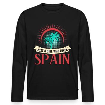 Espagne Vacances Espagnol - T-shirt manches longues Premium bio Homme - noir - Devant - Nico (187cm)