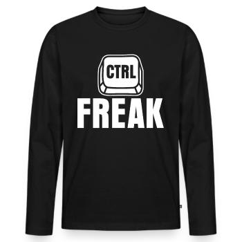 Informatiker Admin Programmierer - Männer Premium Bio Langarmshirt - Schwarz - Vorne - Nico (187cm)