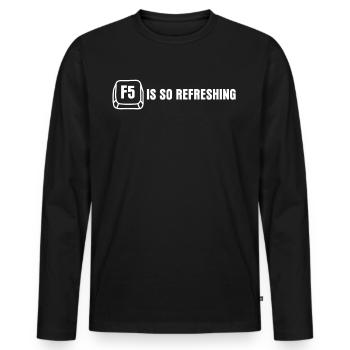 Programmierer Informatiker Admin - Männer Premium Bio Langarmshirt - Schwarz - Vorne - Nico (187cm)