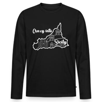 Sizilien Urlaub Italien Sicilia - Männer Premium Bio Langarmshirt - Schwarz - Vorne - Nico (187cm)