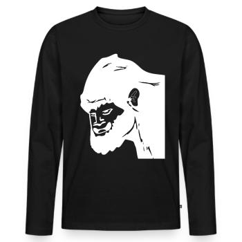 Bigfoot rit - T-shirt manches longues Premium bio Homme - noir - Devant - Nico (187cm)