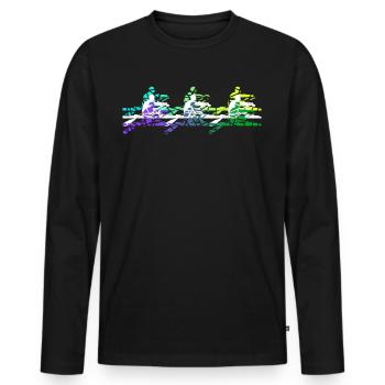 Rudersport Kanu Ruderboot Ruderer Rudern - Männer Premium Bio Langarmshirt - Schwarz - Vorne - Nico (187cm)