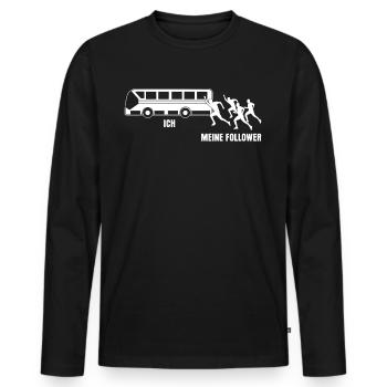 Busfahrer Spruch - Männer Premium Bio Langarmshirt - Schwarz - Vorne - Nico (187cm)