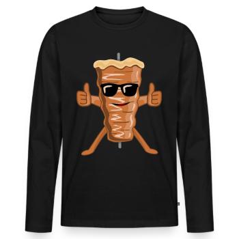 Lunettes de soleil Döner kebab kebab - T-shirt manches longues Premium bio Homme - noir - Devant - Nico (187cm)