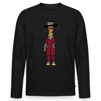 Döner Pimp Dönerspieß Kebab - Männer Premium Bio Langarmshirt - Schwarz - Vorne - Nico (187cm)
