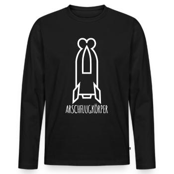 Pazifismus Weltfrieden - Männer Premium Bio Langarmshirt - Schwarz - Vorne - Nico (187cm)
