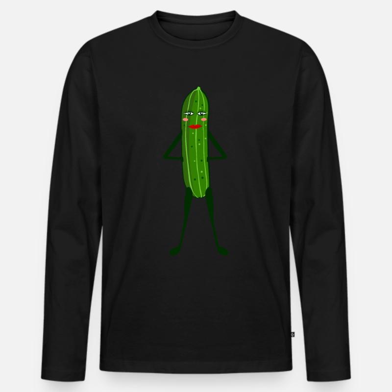 Concombre Modèle Concombre - T-shirt manches longues Premium bio Homme - noir