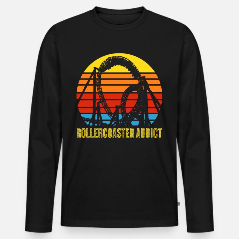 Roller Coaster Roller Coasters Rollercoaster - Men's Premium Organic Long Sleeve Shirt - black