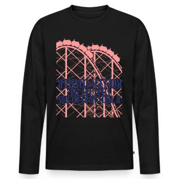 Roller coaster funny roller coaster rider - Men's Premium Organic Long Sleeve Shirt - black - Front - Nico (187cm)