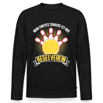 Kegelverein Kegeln Kegler - Männer Premium Bio Langarmshirt - Schwarz - Vorne - Nico (187cm)