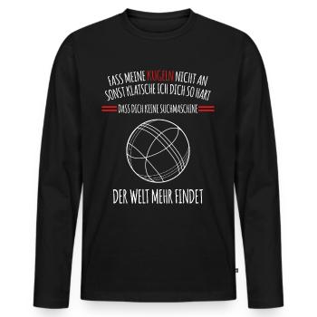 Boules de boules Boules de pétanque - T-shirt manches longues Premium bio Homme - noir - Devant - Nico (187cm)