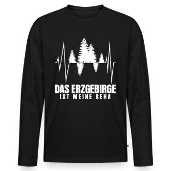 Erzgebirge - Männer Premium Bio Langarmshirt - Schwarz - Vorne - Nico (187cm)