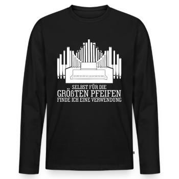 Orgel Orgelspieler Pfeifen Organist - Männer Premium Bio Langarmshirt - Schwarz - Vorne - Nico (187cm)