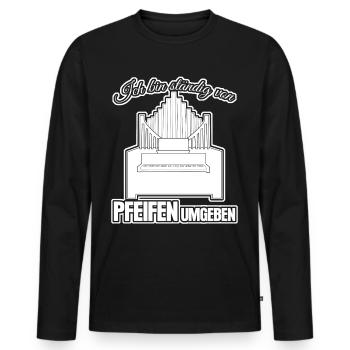 Orgelspieler Organist Orgel Pfeifen - Männer Premium Bio Langarmshirt - Schwarz - Vorne - Nico (187cm)