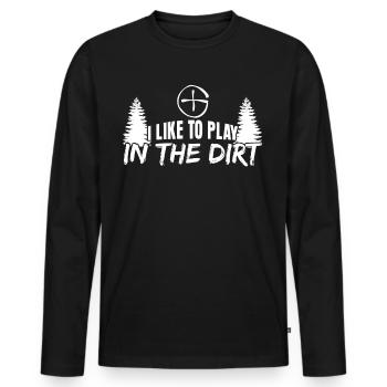 Geocacher Schatzsuche Cache Geocache - Männer Premium Bio Langarmshirt - Schwarz - Vorne - Nico (187cm)