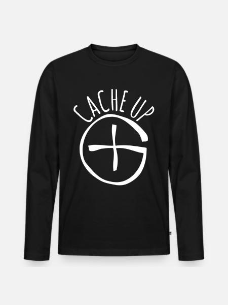 Geocacher Schatzsuche Chache Geocache - Männer Premium Bio Langarmshirt - Schwarz