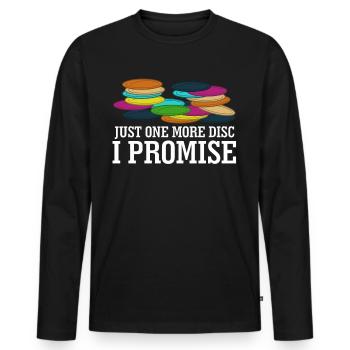 Disc golf Frisbees Discgolf Frisbee - Men's Premium Organic Long Sleeve Shirt - black - Front - Nico (187cm)